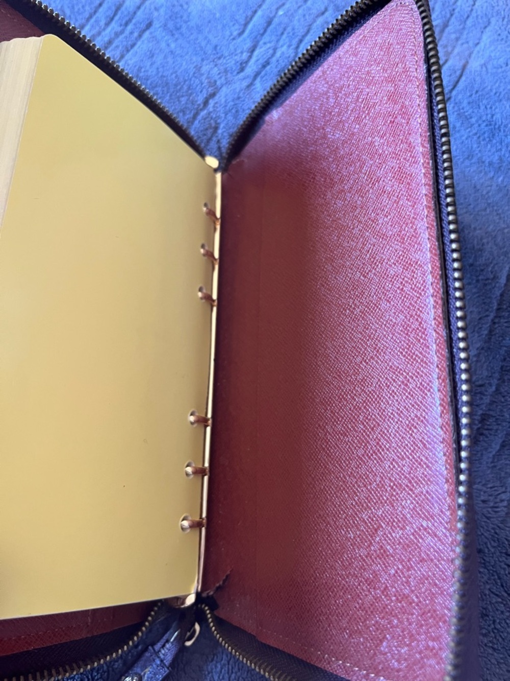 Vintage LV Brown  Zip-Around Daytimer - Picture 7 of 12